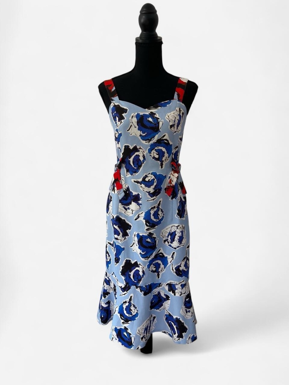 Sachin & Babi Women's Floral Midi Dress Sleeveless Size 6 Formal Wedding Guest